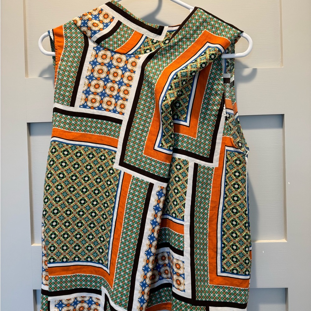 ZARA COLORFUL TOP WITH TIE IN THE BACK